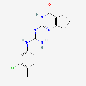 molecular formula C15H16ClN5O B3726690 N-(3-chloro-4-methylphenyl)-N'-(4-oxo-4,5,6,7-tetrahydro-1H-cyclopenta[d]pyrimidin-2-yl)guanidine 