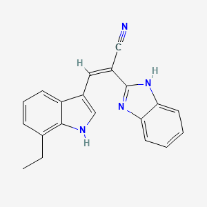 molecular formula C20H16N4 B3726695 2-(1H-benzimidazol-2-yl)-3-(7-ethyl-1H-indol-3-yl)acrylonitrile 