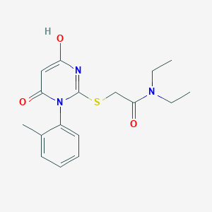 molecular formula C17H21N3O3S B3726703 N,N-diethyl-2-{[4-hydroxy-1-(2-methylphenyl)-6-oxo-1,6-dihydro-2-pyrimidinyl]thio}acetamide 