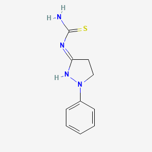 molecular formula C10H12N4S B3726735 N-(1-phenyl-4,5-dihydro-1H-pyrazol-3-yl)thiourea 