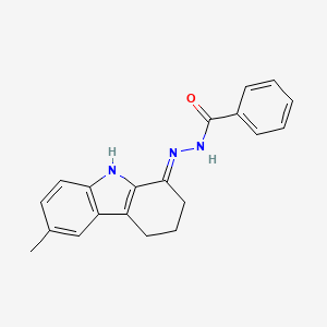 molecular formula C20H19N3O B3726738 N'-(6-methyl-2,3,4,9-tetrahydro-1H-carbazol-1-ylidene)benzohydrazide 