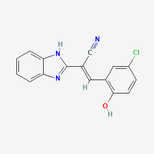 molecular formula C16H10ClN3O B3726748 2-(1H-benzimidazol-2-yl)-3-(5-chloro-2-hydroxyphenyl)acrylonitrile 
