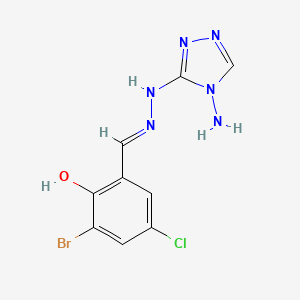 3-bromo-5-chloro-2-hydroxybenzaldehyde (4-amino-4H-1,2,4-triazol-3-yl)hydrazone