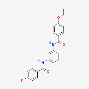 molecular formula C22H19FN2O3 B3726823 4-ethoxy-N-{3-[(4-fluorobenzoyl)amino]phenyl}benzamide 