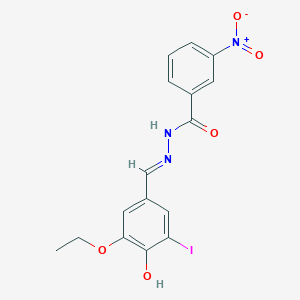 molecular formula C16H14IN3O5 B3726846 N'-(3-ethoxy-4-hydroxy-5-iodobenzylidene)-3-nitrobenzohydrazide 