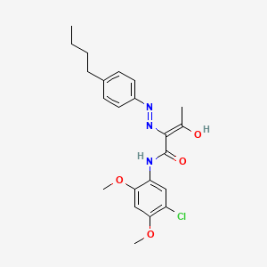 molecular formula C22H26ClN3O4 B3726850 2-[(4-butylphenyl)hydrazono]-N-(5-chloro-2,4-dimethoxyphenyl)-3-oxobutanamide 
