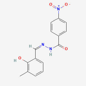 molecular formula C15H13N3O4 B3726858 N'-(2-hydroxy-3-methylbenzylidene)-4-nitrobenzohydrazide 