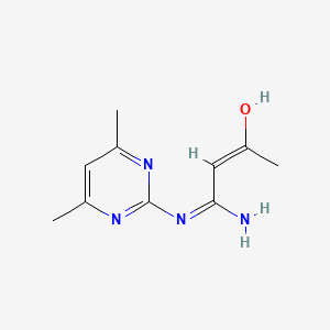 molecular formula C10H14N4O B3726868 4-amino-4-[(4,6-dimethyl-2-pyrimidinyl)amino]-3-buten-2-one 