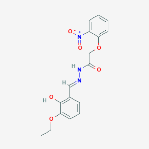 molecular formula C17H17N3O6 B3726884 N'-(3-ethoxy-2-hydroxybenzylidene)-2-(2-nitrophenoxy)acetohydrazide 