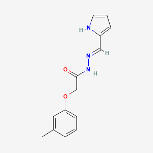 2-(3-methylphenoxy)-N'-(1H-pyrrol-2-ylmethylene)acetohydrazide