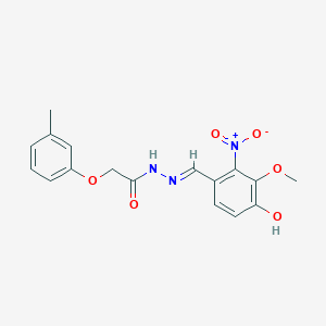N'-(4-hydroxy-3-methoxy-2-nitrobenzylidene)-2-(3-methylphenoxy)acetohydrazide
