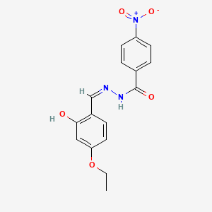 molecular formula C16H15N3O5 B3726912 N'-(4-ethoxy-2-hydroxybenzylidene)-4-nitrobenzohydrazide 