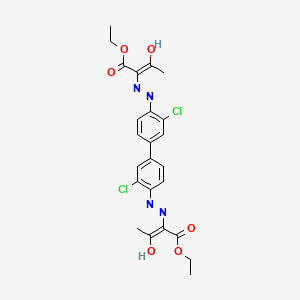 molecular formula C24H24Cl2N4O6 B3726923 diethyl 2,2'-[(3,3'-dichloro-4,4'-biphenyldiyl)di-2-hydrazinyl-1-ylidene]bis(3-oxobutanoate) 