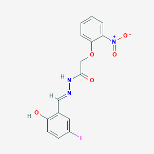 molecular formula C15H12IN3O5 B3726928 N'-(2-hydroxy-5-iodobenzylidene)-2-(2-nitrophenoxy)acetohydrazide 