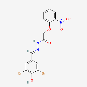 molecular formula C15H11Br2N3O5 B3726929 N'-(3,5-dibromo-4-hydroxybenzylidene)-2-(2-nitrophenoxy)acetohydrazide 