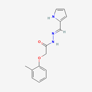 molecular formula C14H15N3O2 B3726938 2-(2-methylphenoxy)-N'-(1H-pyrrol-2-ylmethylene)acetohydrazide 
