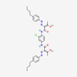 molecular formula C34H39ClN6O4 B3726952 N,N'-(2-chloro-1,4-phenylene)bis{2-[(4-butylphenyl)hydrazono]-3-oxobutanamide} 