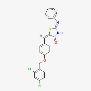 5-{4-[(2,4-dichlorobenzyl)oxy]benzylidene}-2-(phenylimino)-1,3-thiazolidin-4-one