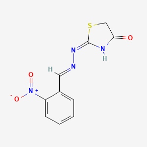 molecular formula C10H8N4O3S B3726981 2-nitrobenzaldehyde (4-oxo-1,3-thiazolidin-2-ylidene)hydrazone 