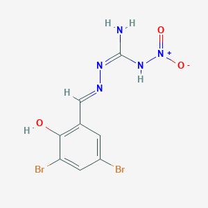 molecular formula C8H7Br2N5O3 B3727006 2-(3,5-dibromo-2-hydroxybenzylidene)-N-nitrohydrazinecarboximidamide 