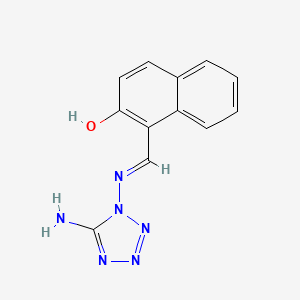 molecular formula C12H10N6O B3727024 1-{[(5-amino-1H-tetrazol-1-yl)imino]methyl}-2-naphthol 