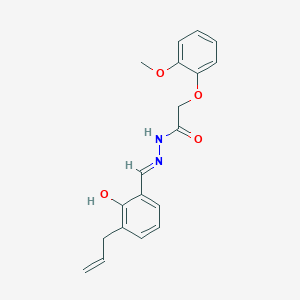 molecular formula C19H20N2O4 B3727032 N'-(3-allyl-2-hydroxybenzylidene)-2-(2-methoxyphenoxy)acetohydrazide 