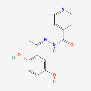 molecular formula C14H13N3O3 B3727074 N'-[1-(2,5-dihydroxyphenyl)ethylidene]isonicotinohydrazide 