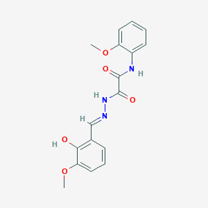 molecular formula C17H17N3O5 B3727084 2-[2-(2-hydroxy-3-methoxybenzylidene)hydrazino]-N-(2-methoxyphenyl)-2-oxoacetamide 