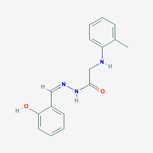 molecular formula C16H17N3O2 B3727089 N'-(2-hydroxybenzylidene)-2-[(2-methylphenyl)amino]acetohydrazide 