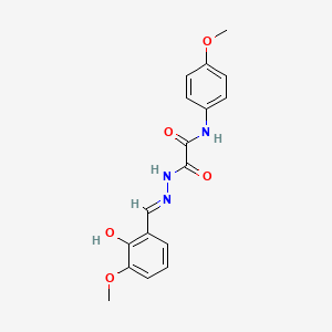 molecular formula C17H17N3O5 B3727091 2-[2-(2-hydroxy-3-methoxybenzylidene)hydrazino]-N-(4-methoxyphenyl)-2-oxoacetamide CAS No. 5530-49-4