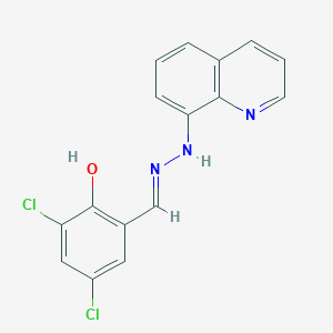 molecular formula C16H11Cl2N3O B3727097 3,5-dichloro-2-hydroxybenzaldehyde 8-quinolinylhydrazone 