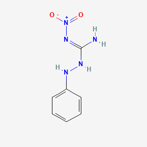 molecular formula C7H9N5O2 B3727110 N'-nitro-2-phenylhydrazinecarboximidamide 