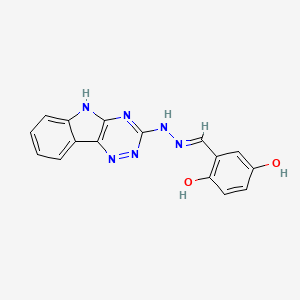 molecular formula C16H12N6O2 B3727118 2,5-dihydroxybenzaldehyde 5H-[1,2,4]triazino[5,6-b]indol-3-ylhydrazone 