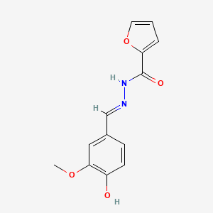 molecular formula C13H12N2O4 B3727129 N'-(4-hydroxy-3-methoxybenzylidene)-2-furohydrazide 