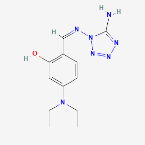 molecular formula C12H17N7O B3727159 2-{[(5-amino-1H-tetrazol-1-yl)imino]methyl}-5-(diethylamino)phenol 
