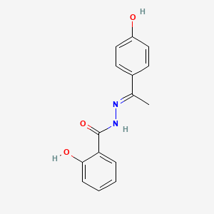 molecular formula C15H14N2O3 B3727169 2-hydroxy-N'-[1-(4-hydroxyphenyl)ethylidene]benzohydrazide 