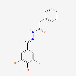 molecular formula C15H12Br2N2O2 B3727173 N'-(3,5-dibromo-4-hydroxybenzylidene)-2-phenylacetohydrazide 