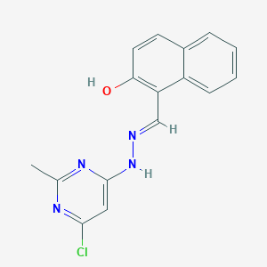molecular formula C16H13ClN4O B3727192 2-hydroxy-1-naphthaldehyde (6-chloro-2-methyl-4-pyrimidinyl)hydrazone 