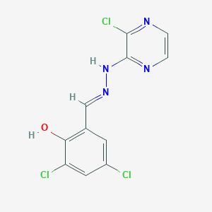 molecular formula C11H7Cl3N4O B3727203 3,5-dichloro-2-hydroxybenzaldehyde (3-chloro-2-pyrazinyl)hydrazone 