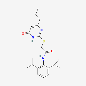 molecular formula C21H29N3O2S B3727263 N-(2,6-diisopropylphenyl)-2-[(6-oxo-4-propyl-1,6-dihydro-2-pyrimidinyl)thio]acetamide 