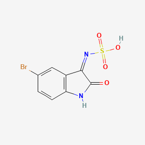 molecular formula C8H5BrN2O4S B3727273 (5-bromo-2-oxo-1,2-dihydro-3H-indol-3-ylidene)sulfamic acid 
