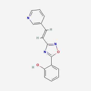 molecular formula C15H11N3O2 B3727279 2-{3-[2-(3-pyridinyl)vinyl]-1,2,4-oxadiazol-5-yl}phenol 