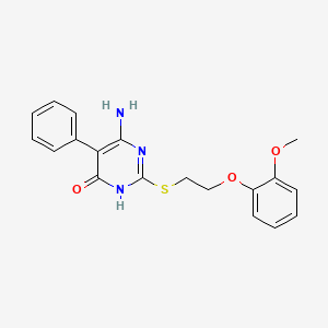molecular formula C19H19N3O3S B3727282 6-amino-2-{[2-(2-methoxyphenoxy)ethyl]thio}-5-phenyl-4(3H)-pyrimidinone 