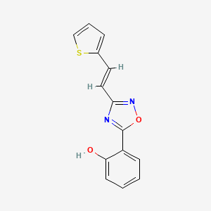 2-{3-[2-(2-thienyl)vinyl]-1,2,4-oxadiazol-5-yl}phenol