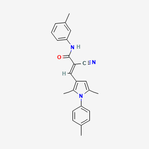 molecular formula C24H23N3O B3727338 2-cyano-3-[2,5-dimethyl-1-(4-methylphenyl)-1H-pyrrol-3-yl]-N-(3-methylphenyl)acrylamide 