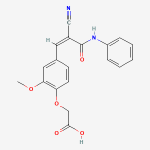 molecular formula C19H16N2O5 B3727346 [4-(3-anilino-2-cyano-3-oxo-1-propen-1-yl)-2-methoxyphenoxy]acetic acid 