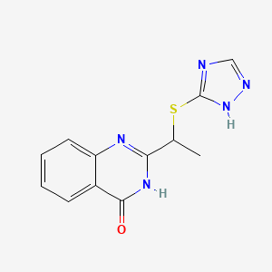 molecular formula C12H11N5OS B3727433 2-[1-(4H-1,2,4-triazol-3-ylthio)ethyl]-4(3H)-quinazolinone 