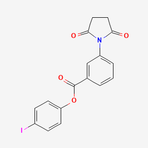 molecular formula C17H12INO4 B3727469 4-iodophenyl 3-(2,5-dioxo-1-pyrrolidinyl)benzoate 