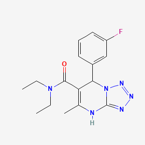 molecular formula C16H19FN6O B3727476 N,N-diethyl-7-(3-fluorophenyl)-5-methyl-4,7-dihydrotetrazolo[1,5-a]pyrimidine-6-carboxamide 
