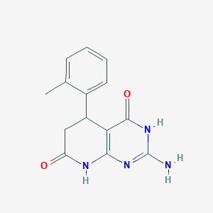 molecular formula C14H14N4O2 B3727498 2-amino-5-(2-methylphenyl)-5,8-dihydropyrido[2,3-d]pyrimidine-4,7(3H,6H)-dione 